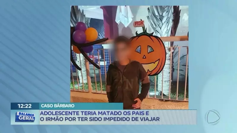 Adolescente é acusado de matar pais e irmão após ser impedido de viajar para ver namorada