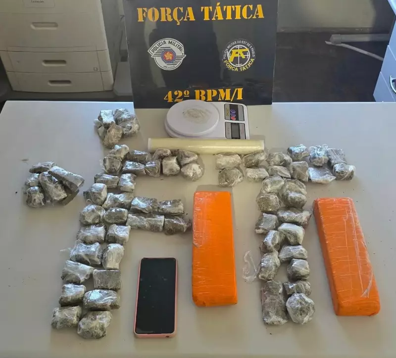 Adolescente é apreendido com 67 porções de maconha escondidas em guarda-roupa em Presidente Venceslau