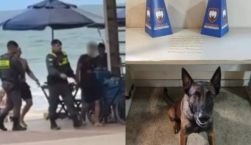 Adolescente tenta fugir da PM no mar, mas é detido na Praia do Morro, ES