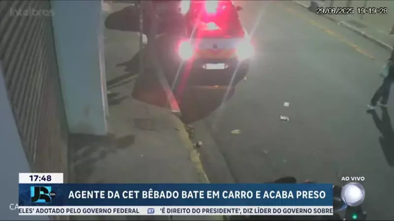 Agente da CET é preso em flagrante por dirigir bêbado e colidir com carro estacionado em São Paulo