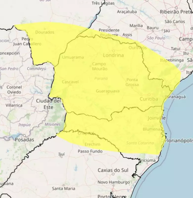 Alerta do Inmet: Chuvas intensas e geada atingem o Brasil neste sábado (7)