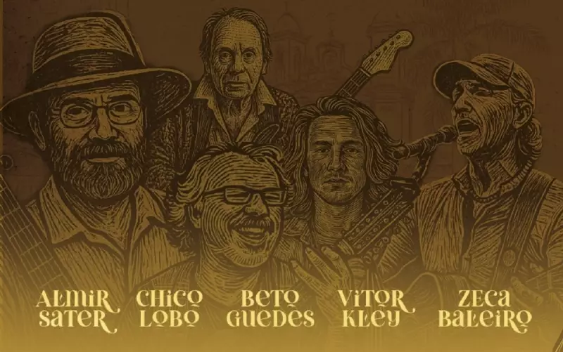 Almir Sater, Zeca Baleiro, Victor Kley e Beto Guedes agitam evento gastronômico gratuito em São João del Rei