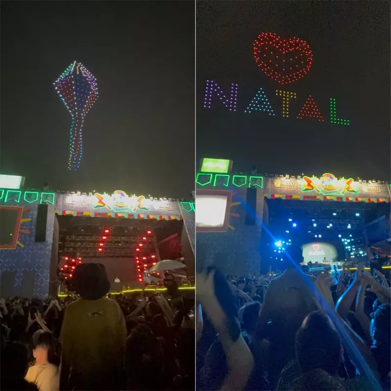 Alok ilumina o céu de Natal com show de drones espetacular no São João 2025
