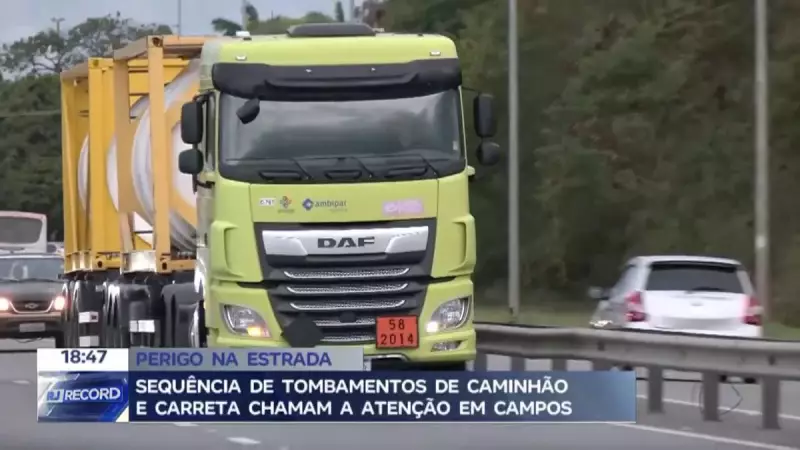 Alto número de acidentes com caminhões em Campos dos Goytacazes (RJ) preocupa autoridades