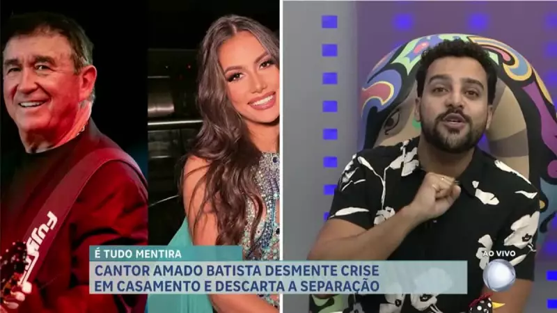 Amado Batista desmente crise no casamento e garante: 'Nunca pensei em separação'