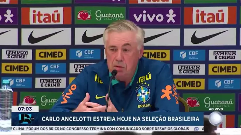 Ancelotti estreia como técnico do Brasil em jogo emocionante contra o Equador