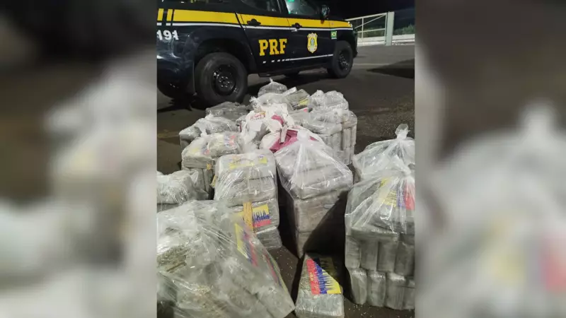 Apreensão recorde: mais de 320 kg de maconha escondidos em carga de farelo de milho na BR-262 em Uberaba