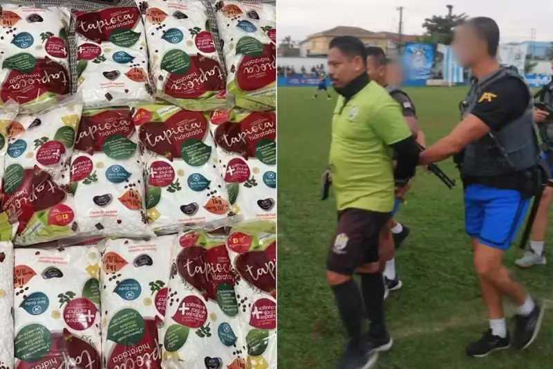 Árbitro preso em jogo de futebol era responsável por armazenar drogas de organização criminosa, revela delegado