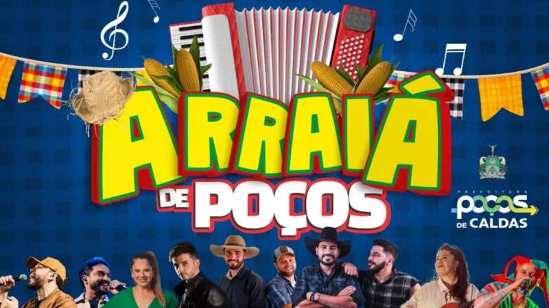 Arraia 2025 em Poços de Caldas: Tradição, Música e Sabor para Agitar a Cidade!