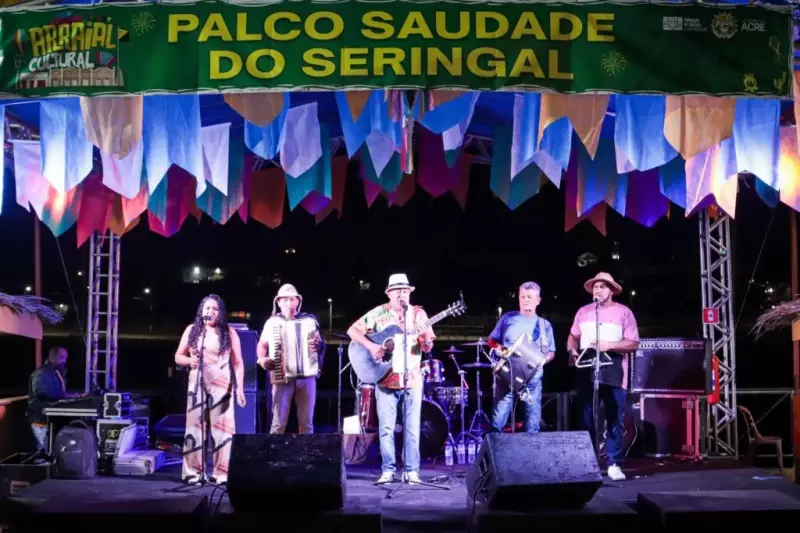 Arraial Cultural 2025: Palco Saudade do Seringal traz atrações locais para celebrar a cultura acreana