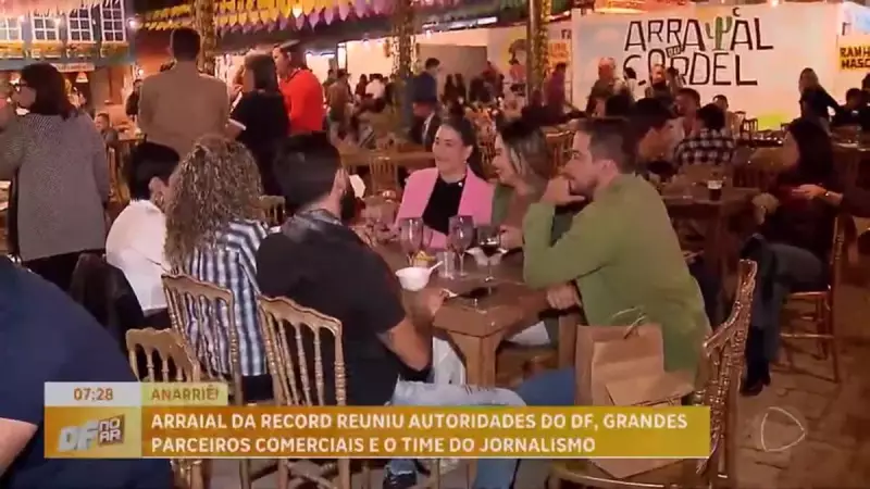 Arraial Record reúne autoridades do DF, grandes parceiros e equipe do jornalismo em evento memorável