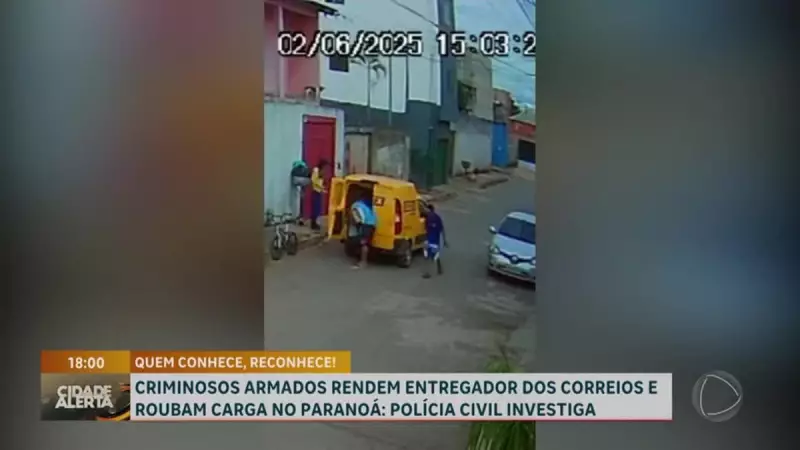 Assalto a carro dos Correios no Paranoá: Criminosos armados interceptam entregas
