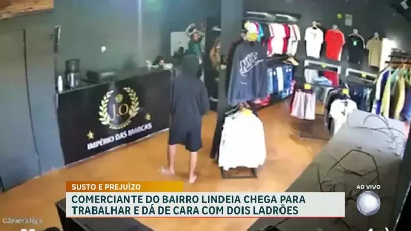 Assalto em BH: Comerciante flagra ladrões dentro de loja e situação vira caos