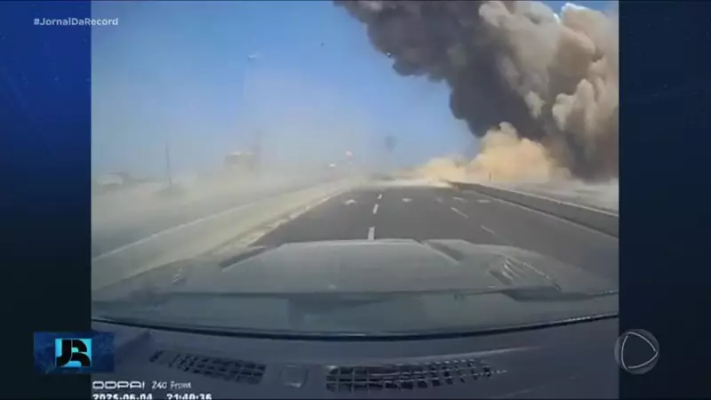 Ataques do Iraque quase atingem carro em estrada no sul de Israel: veja o vídeo chocante