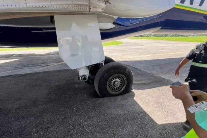 Avião da Azul atola na pista de Fernando de Noronha: passageiros ilhados e voos cancelados