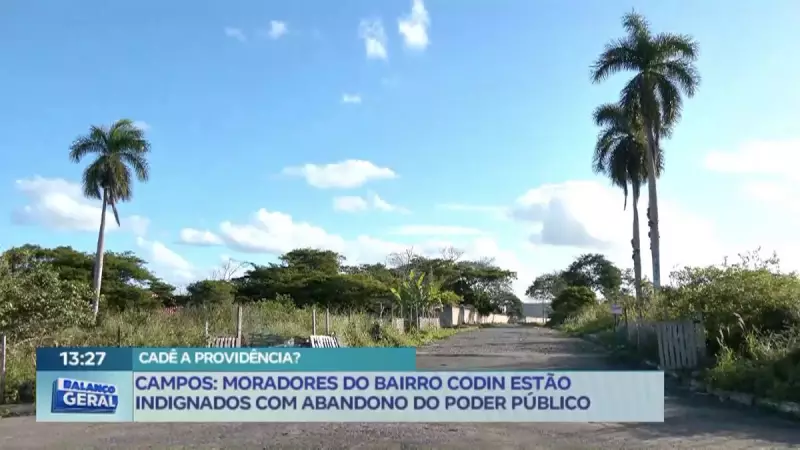 Bairro Codin, em Campos (RJ), vive situação de abandono e moradores protestam contra poder público