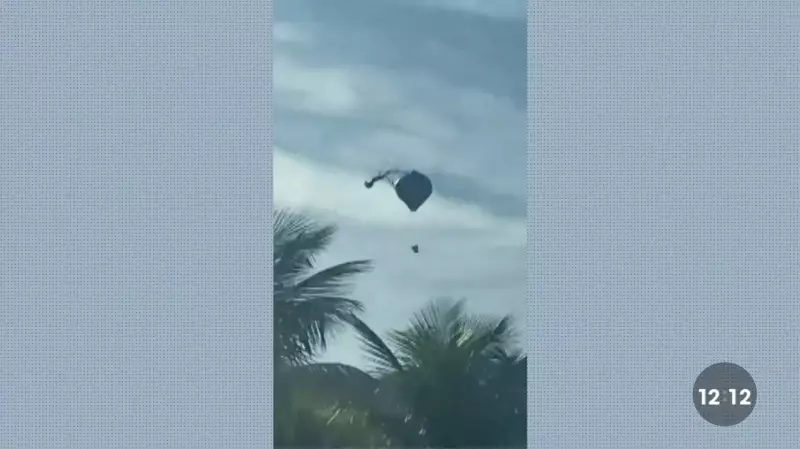 BALÃO CAI EM MARESIAS, SÃO SEBASTIÃO: VEJA O VÍDEO IMPRESSIONANTE!