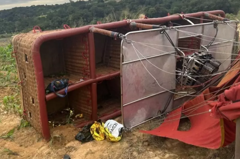 Balão com 15 pessoas faz pouso inesperado em Sorocaba e assusta moradores