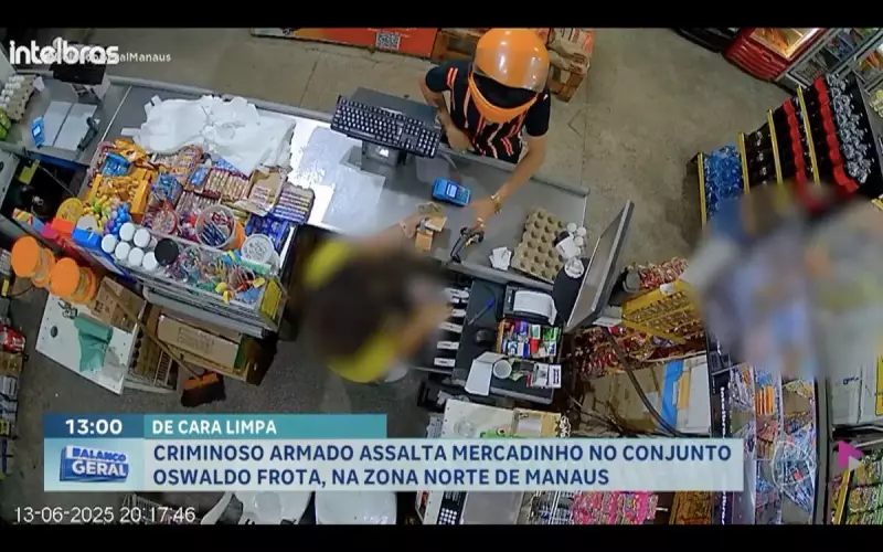 Bandido armado assalta mercadinho no Conjunto Oswaldo Frota, em Manaus: veja detalhes