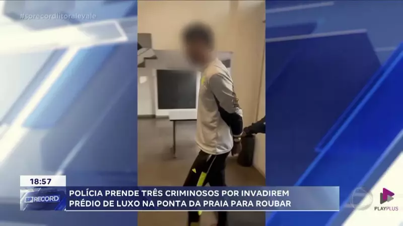 Bandidos invadem condomínio de luxo em Santos: polícia prende três suspeitos