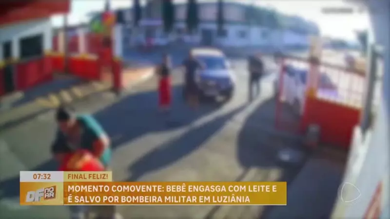 Bebê é salvo por bombeira após engasgar com leite em Luziânia — Veja o vídeo emocionante!