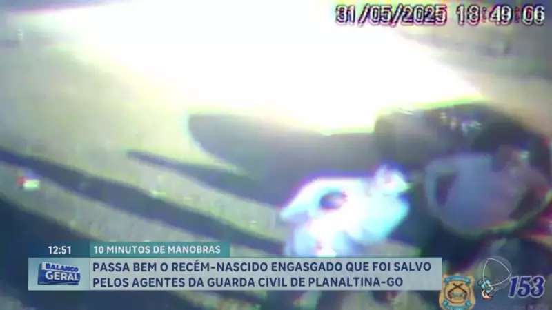 Bebê engasgado é salvo por agentes da Guarda Civil em Planaltina de Goiás — Veja o vídeo emocionante!