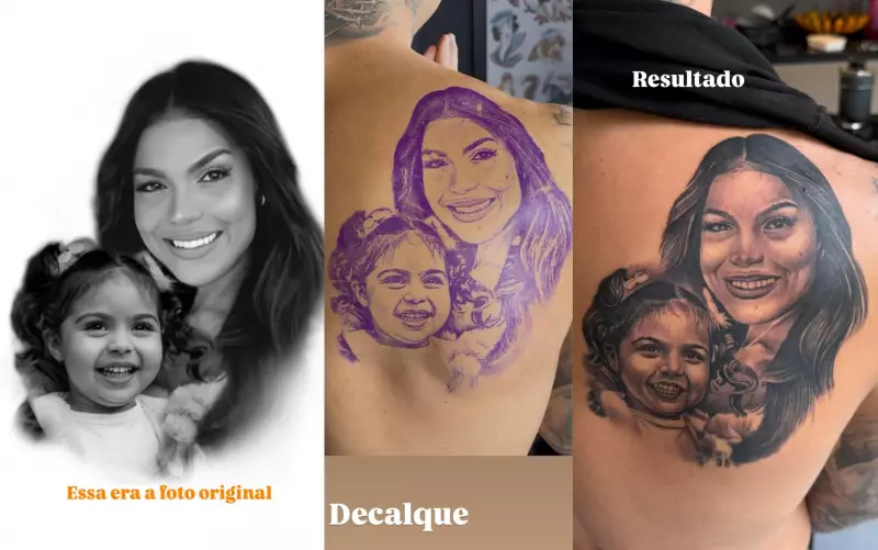 Biel surpreende Tays Reis com tatuagem do rosto dela e da filha: 'Não ficou parecida'
