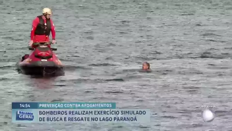 Bombeiros do DF realizam treinamento intensivo no Lago Paranoá para salvar vidas em afogamentos