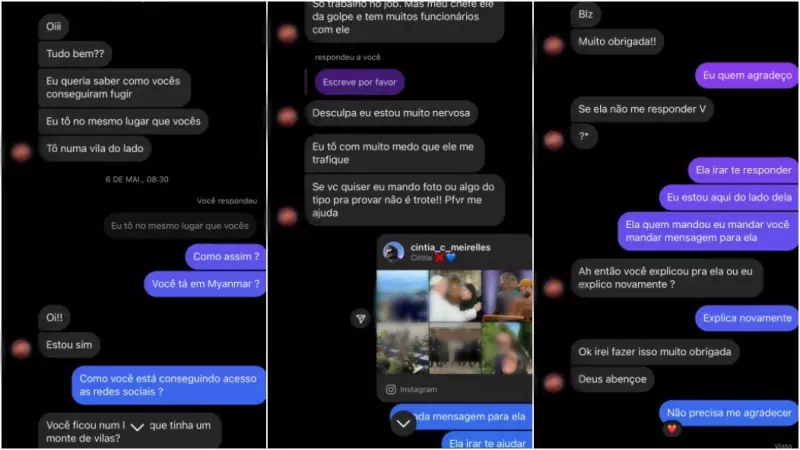 Brasileira vítima de exploração sexual em Mianmar pede ajuda após resgate de jovem de SP