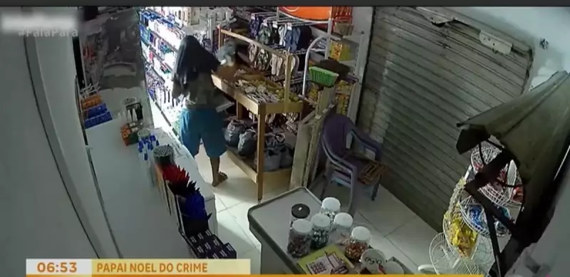 Câmeras de segurança flagram furto em mercadinho de Belém durante a madrugada
