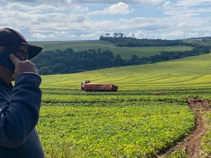 Caminhão fica travado em lavoura no Paraná após impasse entre motorista e produtor rural