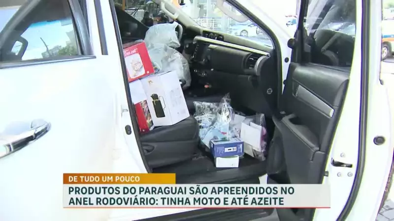 Caminhonete com itens contrabandeados do Paraguai é apreendida em BH: veja detalhes