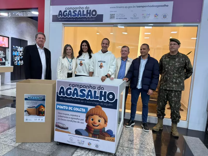 Campanha do Agasalho 2025 é lançada no Pátio Limeira Shopping com presença de autoridades
