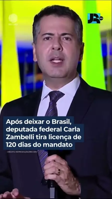 Carla Zambelli tira licença de 120 dias do mandato após deixar o Brasil