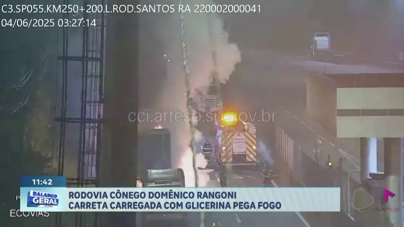Carreta com Glicerina Pegou Fogo na Rodovia Cônego Domenico Rangoni: Veja Detalhes