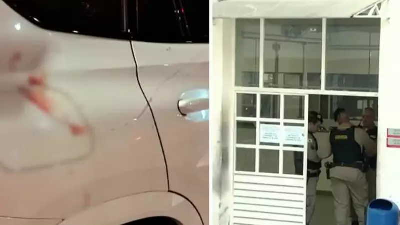 Carro de luxo sujo de sangue chama atenção da PM em BH: casal é abordado em cena intrigante