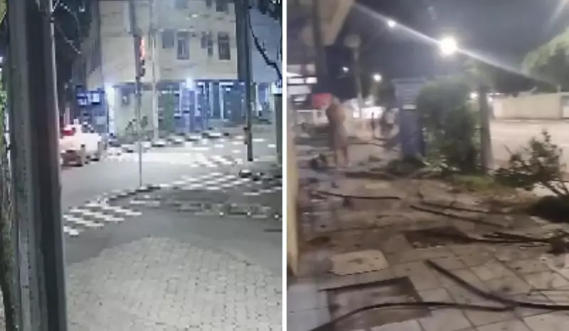 Carro desgovernado invade garagem de prédio em Vitória: veja o vídeo chocante!