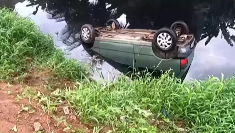 Carro despenca em rio em Itapuã: veja detalhes do acidente
