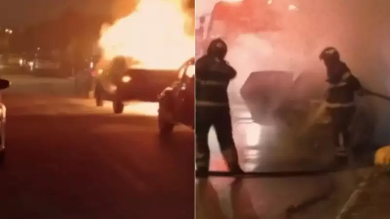 Carro pega fogo após motorista acender fogueira em Maceió: veja o que aconteceu