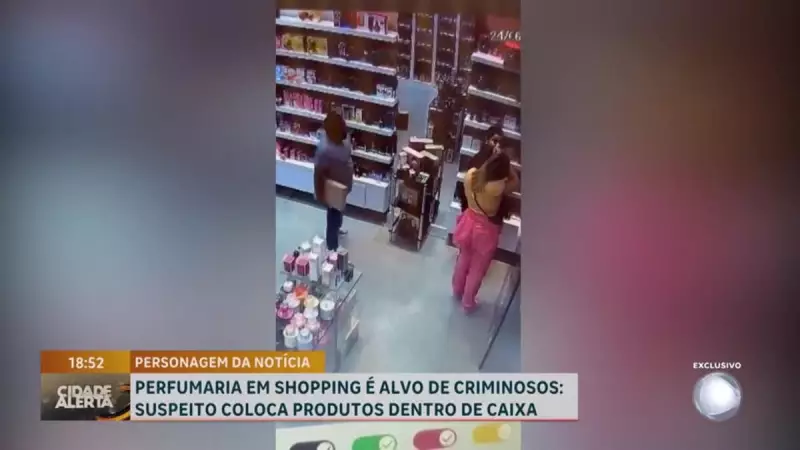 Casal usa caixa de fundo falso para furtar R$ 3 mil em perfumes em shopping de Taguatinga