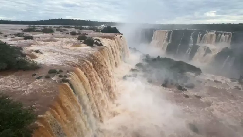 Cataratas do Iguaçu: Volume de água quase dobra após chuvas intensas no Paraná