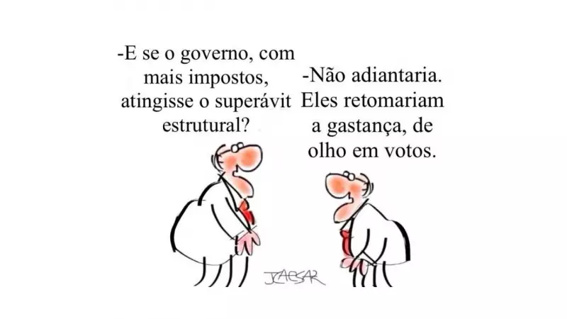 Charge de J.Caesar retrata tensão política com humor ácido em 25 de junho