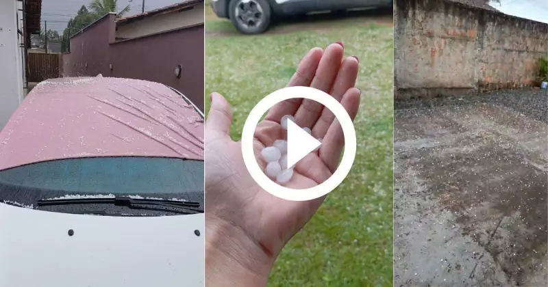 Chuva de granizo surpreende Joinville: veja imagens impressionantes do fenômeno