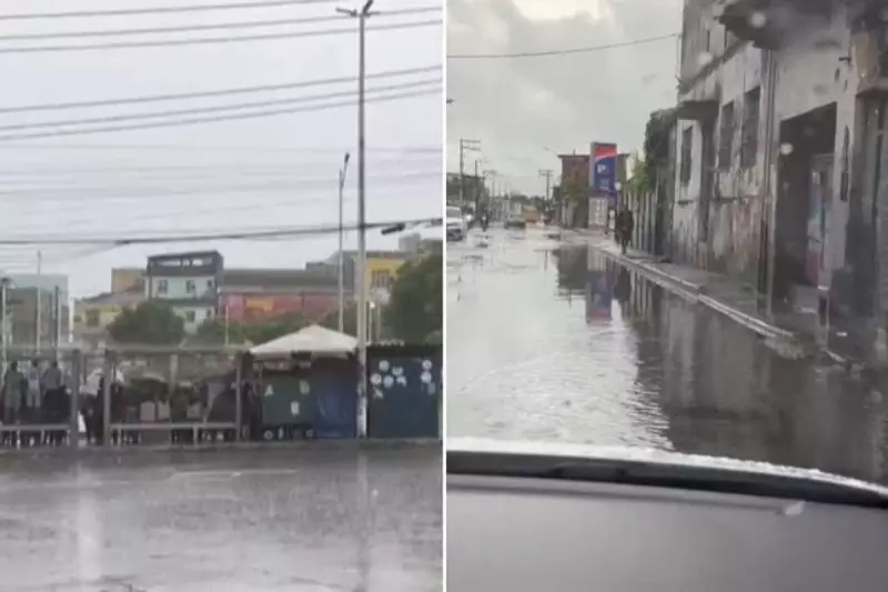 Chuva intensa causa alagamentos em Salvador nesta terça-feira (17/06)