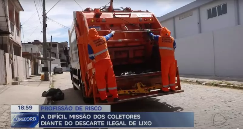 Coletores de lixo enfrentam perigos diários devido ao descarte incorreto no RJ