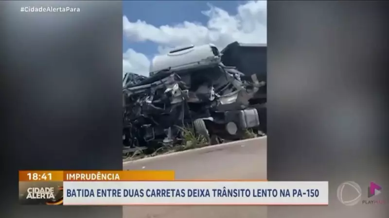 Colisão entre carretas na PA-150 deixa feridos e causa congestionamento