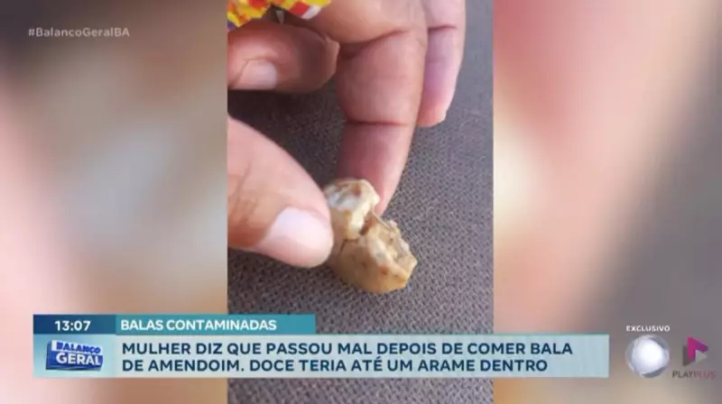 Consumidora passa mal após encontrar alfinete dentro de bala de amendoim na Bahia