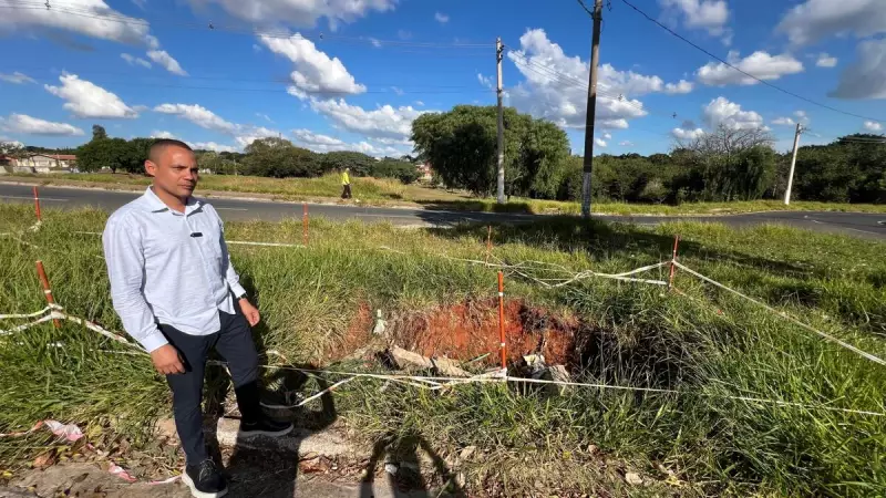 Cratera em avenida movimentada de Limeira vira alvo de discussão na Câmara Municipal