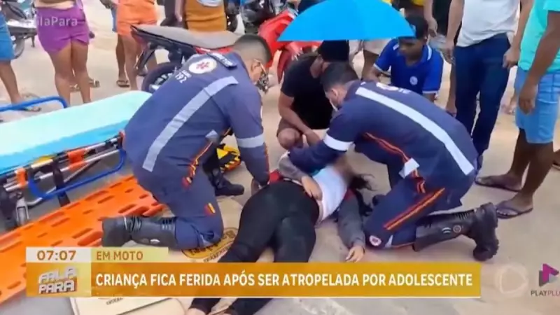 Criança é atropelada por adolescente em motocicleta: veja os detalhes do acidente