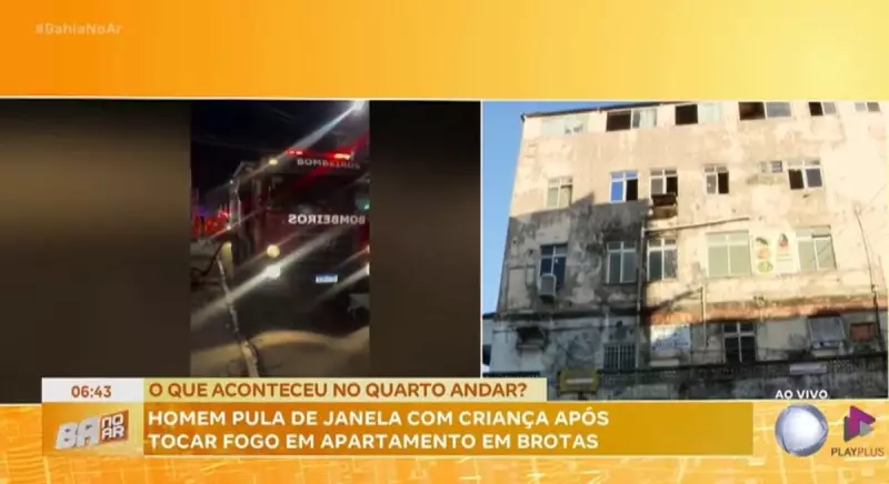 Criança se fere ao pular de prédio em chamas em Salvador: veja detalhes do incidente